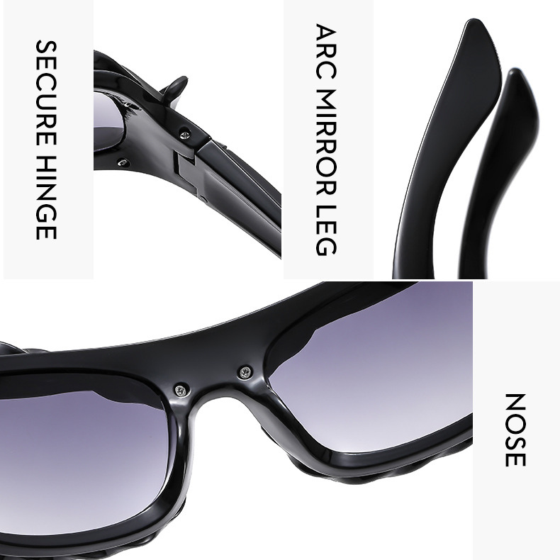 Y2K personality irregular shaped sunglasses European and American ins trend sunglasses Cyberpunk sunglasses_voghion.com