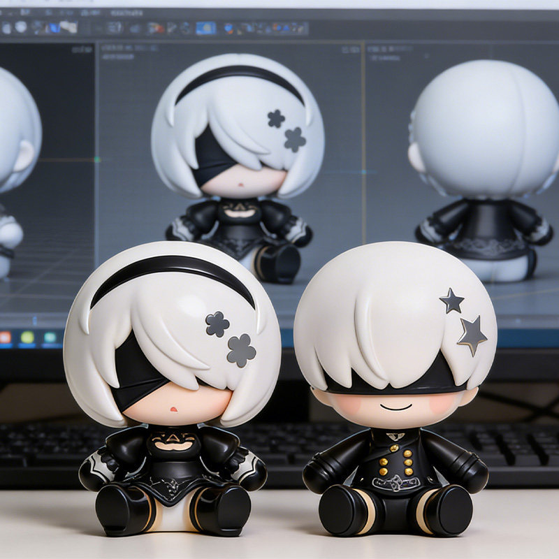 In-Stock 2B Nier: Automata Q-Version Figure Cross-Border A2 Girl Sitting Anime Figure Beautiful Girl Model In-Stock 2B Nier: Automata Q-Version Figure Cross-Border A2 Girl Sitting Anime Figure Beautiful Girl Model