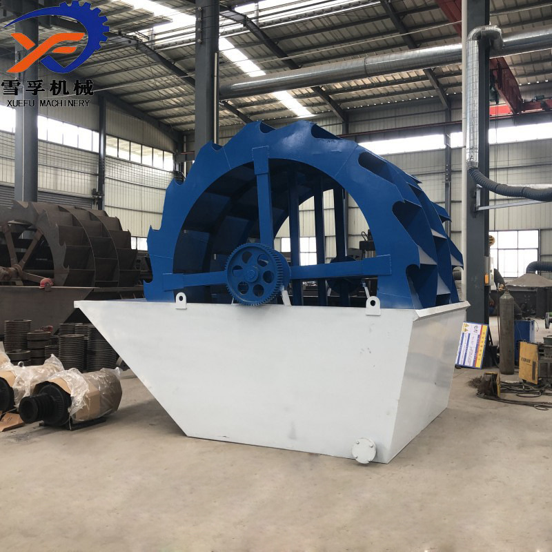 轮式洗沙机大型移动式洗砂机风化砂处理量大厂家供应轮斗洗砂设备