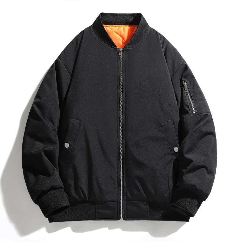 Осенняя и зимняя новая утолщенная хлопчатобумажная куртка пилота ВВС мужской локомотив сплошной цвет мужская куртка военная форма американского летного костюма