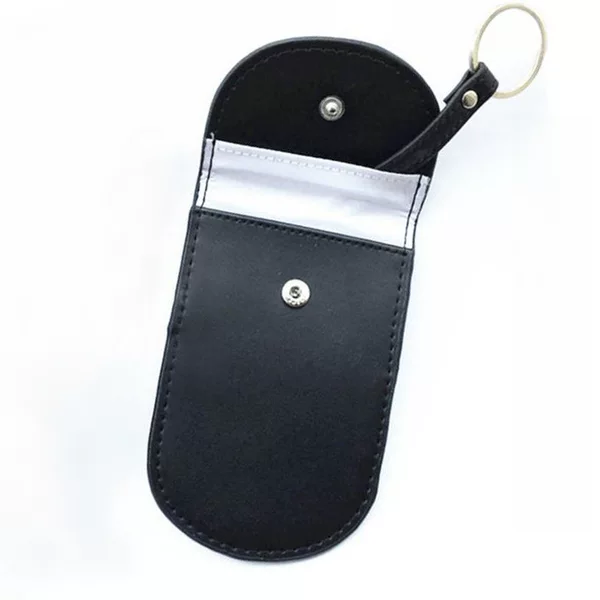 2024 New RFID anti-lost anti-theft anti-scanning car shielding key case genuine leather key case with key leather ring