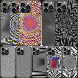 适用苹果手机壳视觉错觉艺术图片手机壳苹果Iphone 15 13 12 11 1