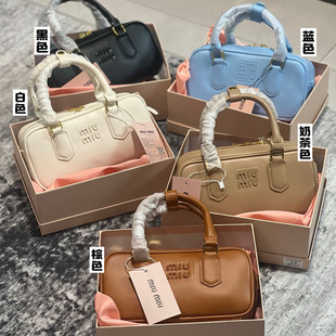 2025 New Autumn and Winter Popular Retro Small Bowling Briefcase Hand Pillow Bag Boston Shoulder Crossbody