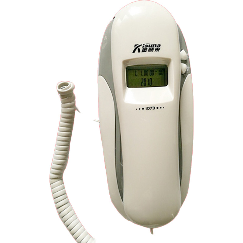 酒店电话机家用浴室防水小挂机水晶按键来电显示电挂机金顺来1073