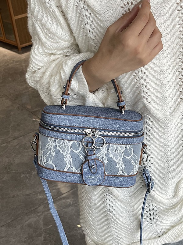 Alta sensación de caja de mano exquisita bolso pequeño para mujeres 2025 nueva moda transfronteriza color contraste bolso de hombro