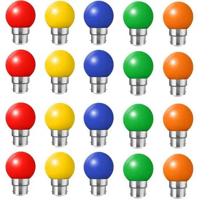 B22 Socket Led Colorful Bulb G45 Colorful Bulb Outdoor Multicolor Running Light Bulb Christmas Outdoor Decorative Lighting