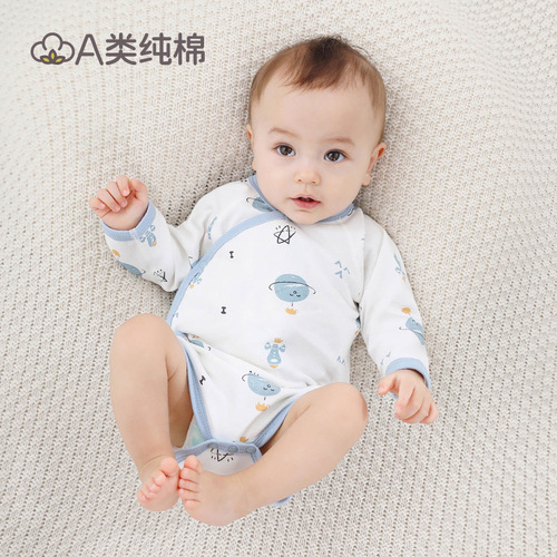 Baby clothes, children's pure cotton spring and autumn category A newborn Anyang infant and children's clothing jumpsuits baby spring wraps