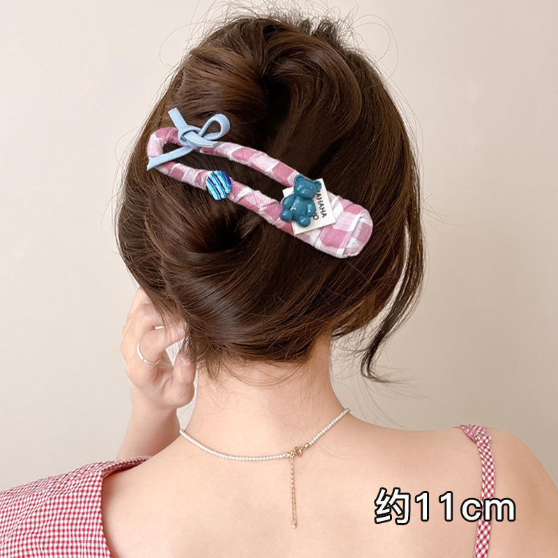 蝴蝶结女发量少2025新款发卡女生头饰简约抓夹鸭嘴夹可爱夹子发夹|undefined