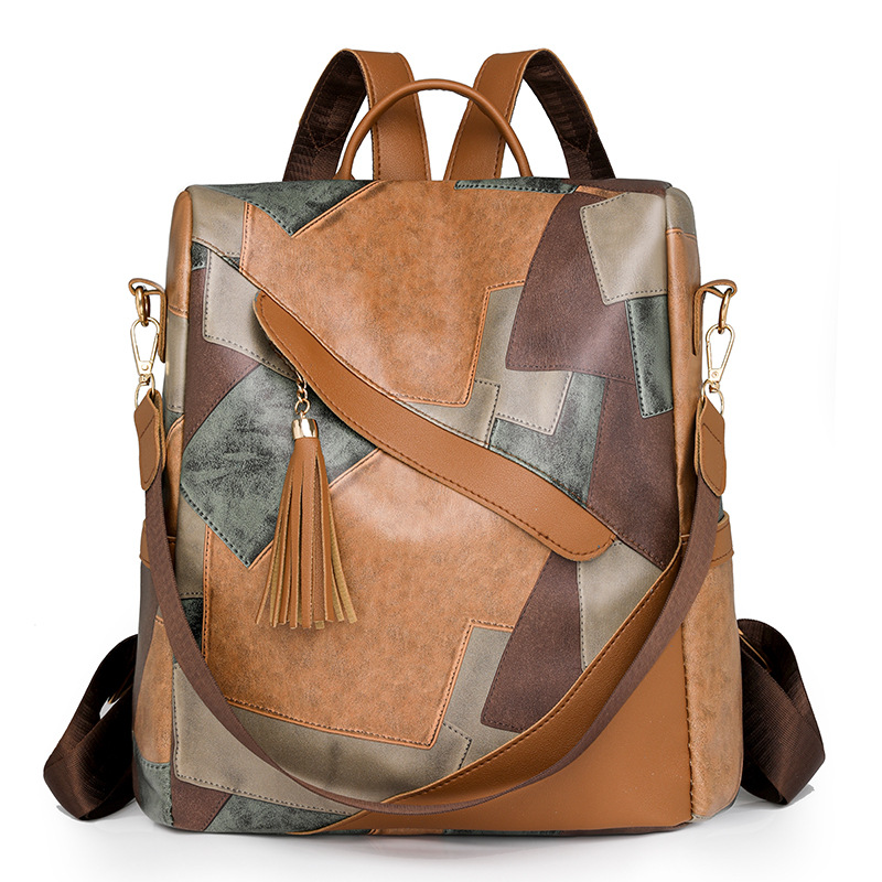 Mochila antirrobo retro europea y americana de nueva moda transfronteriza Mochila multifuncional al aire libre simple urbana femenina