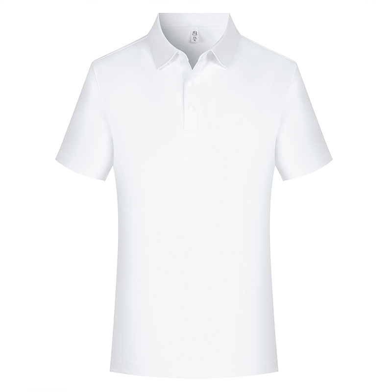 70 piezas de seda de morera de lujo ligero, polo de encaje sin costuras, camisa de polo, ropa de trabajo de alta gama para hombres, personalización