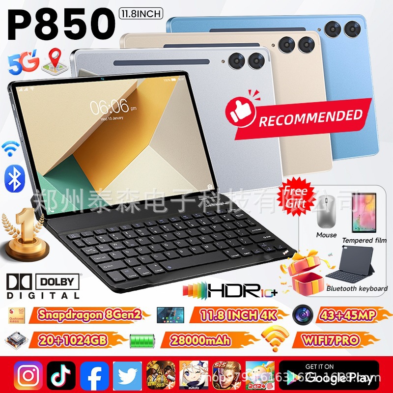 Factory Direct New 10.1inch Smart Tablet Cross-Border Full-Screen Call Wish Shopee External Order Ozon