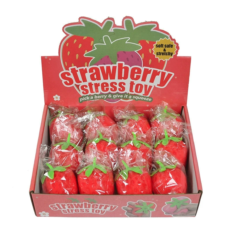 Антистресс игрушка Strawberry Pinch Slime, реалистичный сквиши 8 × 5,5 см