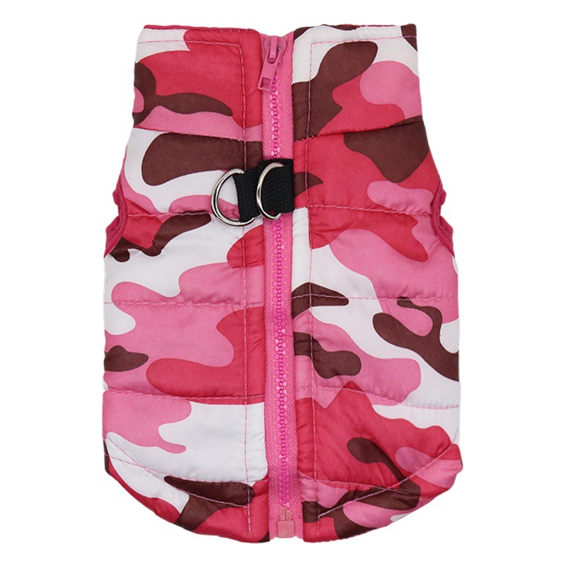 Pet Clothing Dog Clothes Wholesale Teddy Clothes Cotton Coat Vest Multi-Color Camouflage Warm Autumn and Winter Style