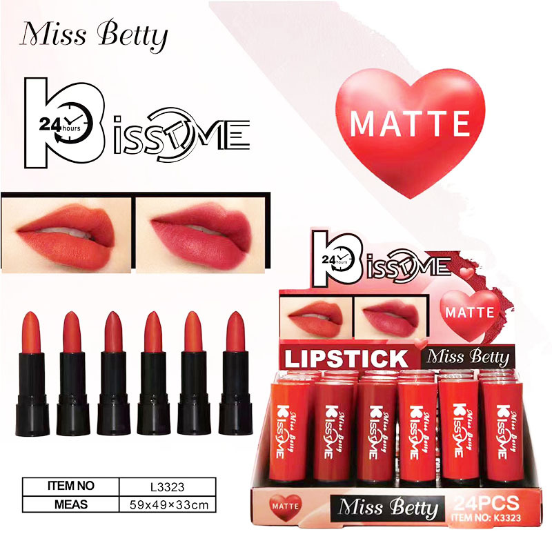 Lápiz Labial Miss Betty Nuevo, Comercio Exterior Transfronterizo, Color Único, 6 Colores, Brillo Labial, Dos en Uno, Maquillaje 2 en 1
