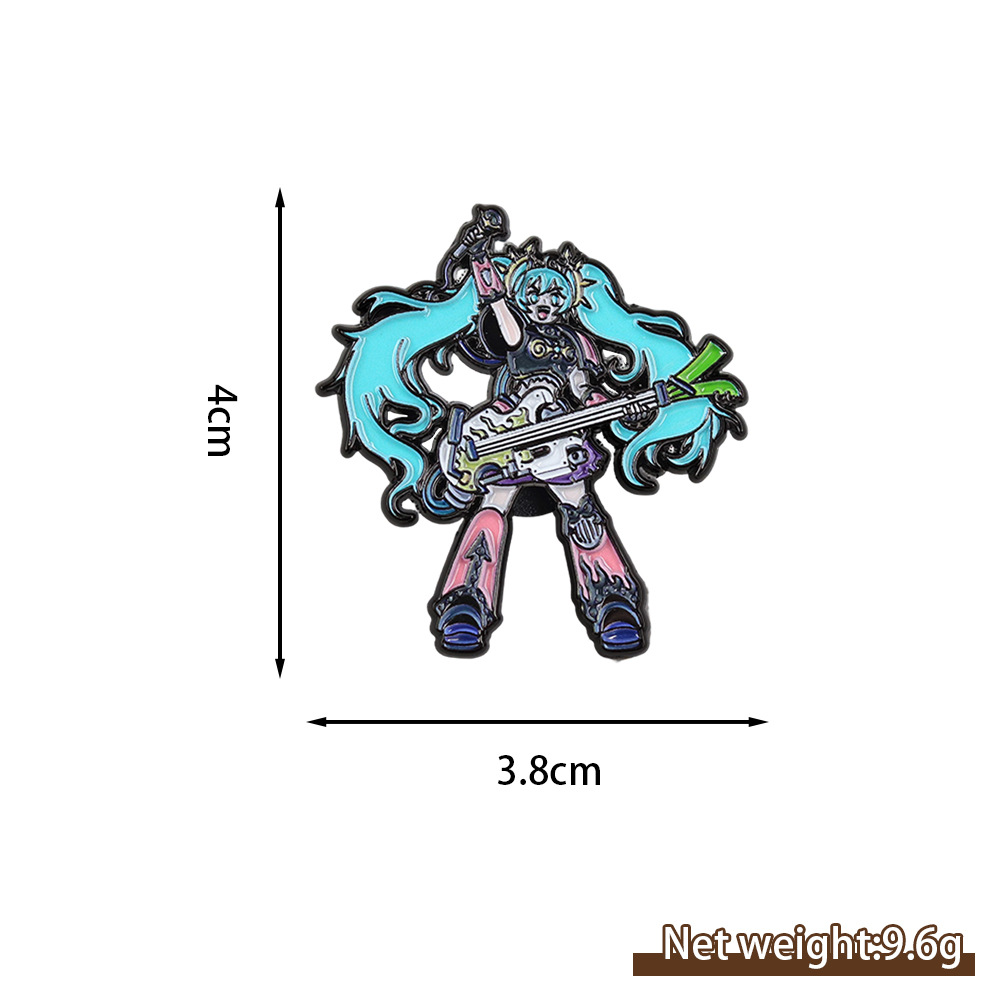 Hatsune Miku series metal brooch cartoon anime peripheral backpack accessory 2026 new enamel badge