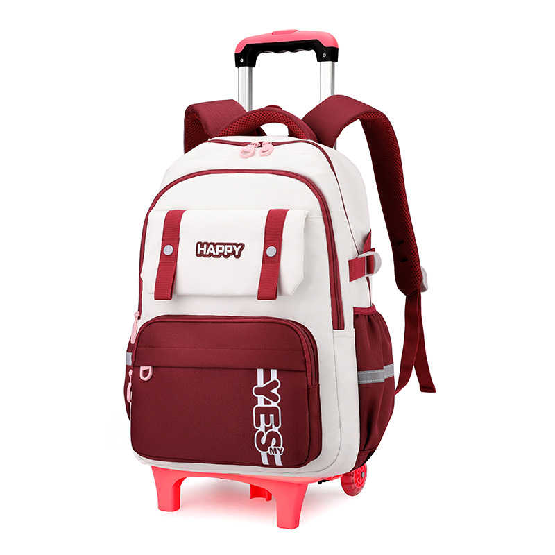 Mochila de tracción transfronteriza de peces naturales para estudiantes de primaria que trepan escaleras, mochila de gran capacidad para grados 3 - 6, mochila de doble propósito