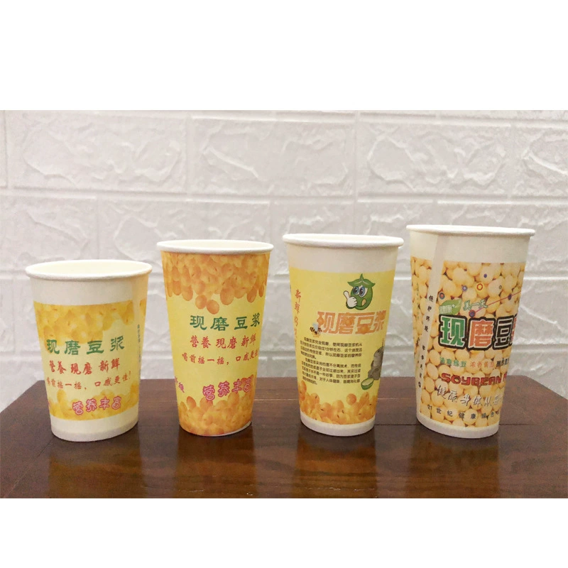 Одноразовые стаканчики из соевого молока Коммерческие свежемолотые стаканы из соевого молока