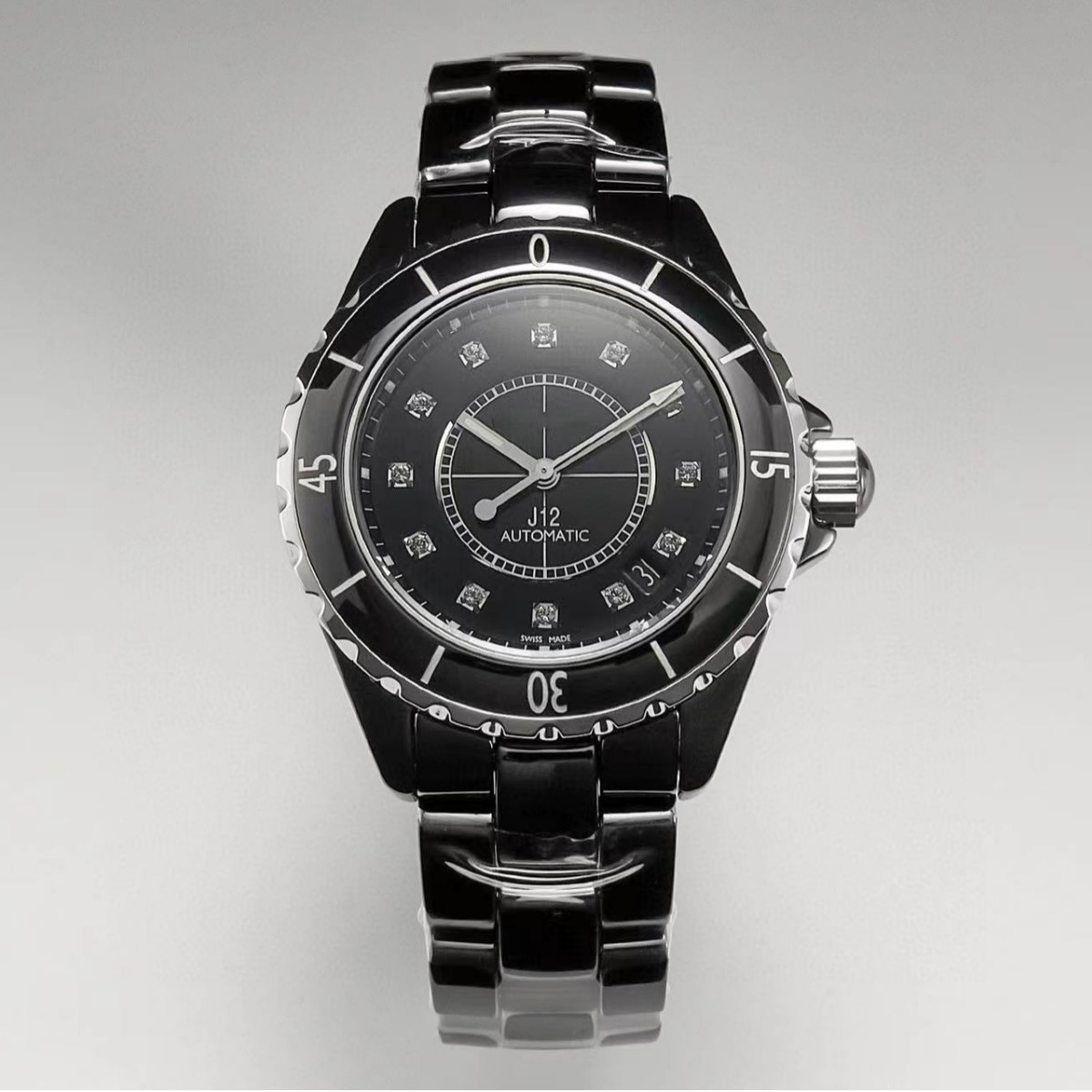 J12 Ceramic Fully-automatic 38MM Mechanical Watch for Men and Women Waterproof Swiss Quartz High Version Live Broadcast Popular Watch