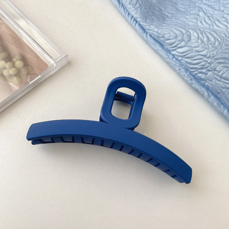 Milk Brown horquilla grande hacia atrás cabeza clip de pelo tocado de las mujeres principios de primavera de alto grado updo tiburón horquilla