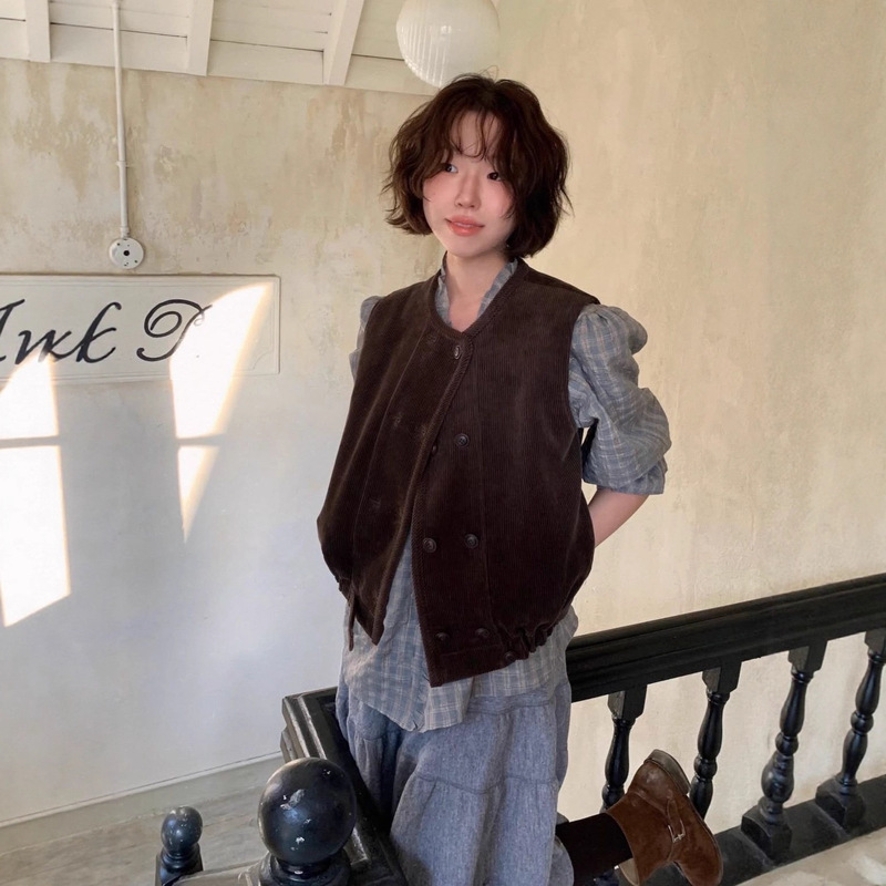 25 Now] Korean Dongdaemun Winter New Viapl*In Ruffled Neckline Casual Pleated Lace Long-Sleeve Shirt