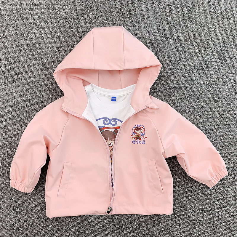 2025 primavera nuevo estilo para niños color caramelo abrigo fino niños y niñas sudadera con capucha para bebés