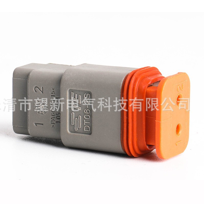 TE标 汽车连接器接插件公母头接线端子线束插头 DT06-2S