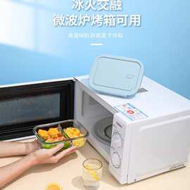 保鲜盒便携专用碗玻璃饭盒可微波炉加热餐盒便当耐高温上班族带盖