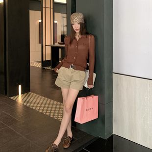 Miu Style Round Neck Long-Sleeved Cut Out Women's Small Cardigan Button Summer Nanyou Factory Thin Sun Protection Shirt Classy Top
