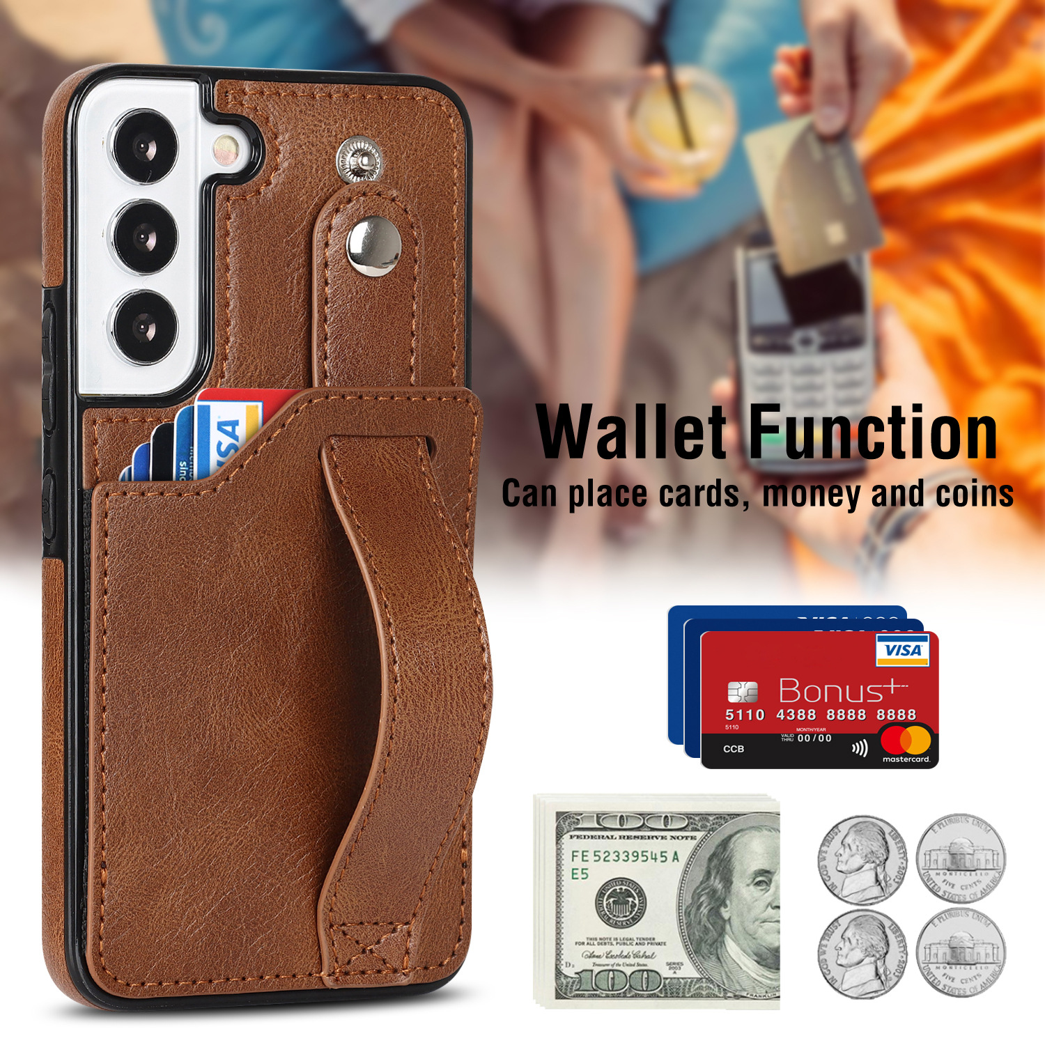 Handyhülle Für Samsung A53 Mit Armband Und Kartenfach Aus Leder_voghion.com