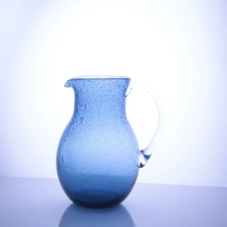 色料玻璃冰酒器玻璃气泡壶带把手气泡冰酒器可加logo多用途果汁壶