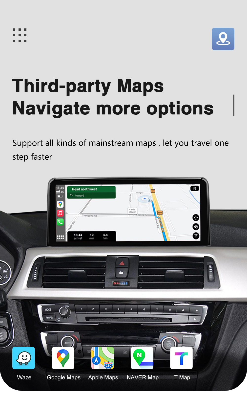 10.25 "Wireless CarPlay Display for 3 Series/4 Series NBT Radio Player Linux Touch Screen