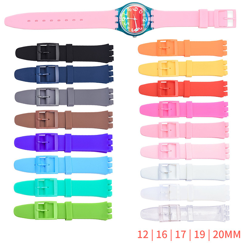 Suitable for Swatch Silicone Watch Strap 17 | 19 | 20mm Three-Eye Series Fashion Wholesale Soft Products in Stock