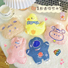 Cute plush cartoon water container, small hand warmer for elementary school students