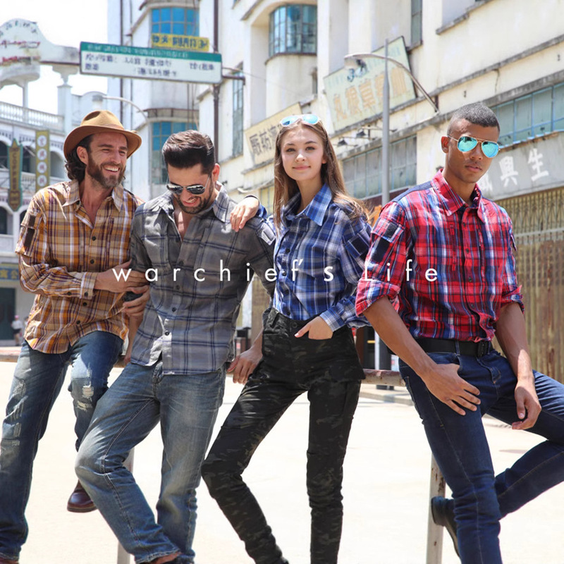Cross-border Supply Chief Freeman Plaid Shirt Long Sleeve Loose Plaid Shirt European and American Plaid Shirt Medium Long Cross-border Supply Chief Freeman Plaid Shirt Long Sleeve Loose Plaid Shirt European and American Plaid Shirt Medium Long