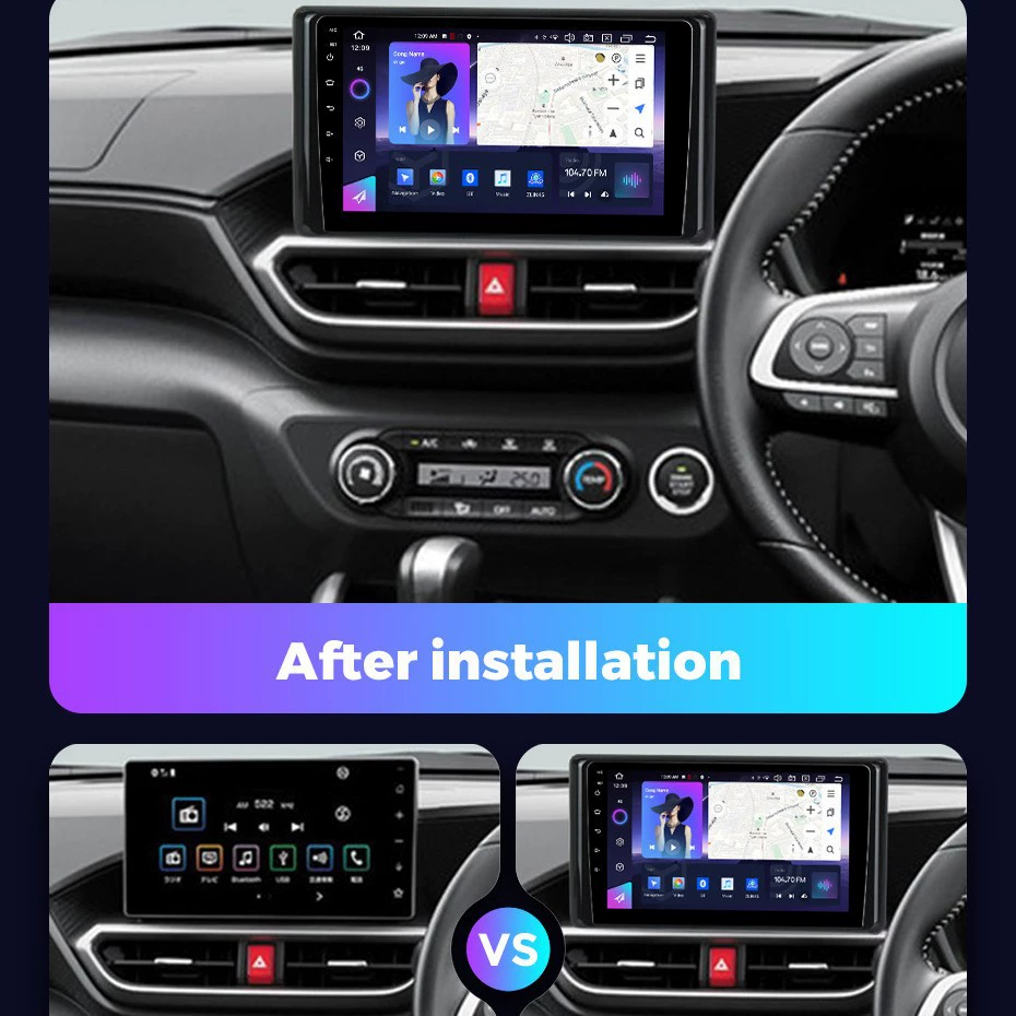 Подходит для Toyota RAIZE 2020, 1DIN 10" Android-устройство с большим экраном для Toyota Raize, умная навигация