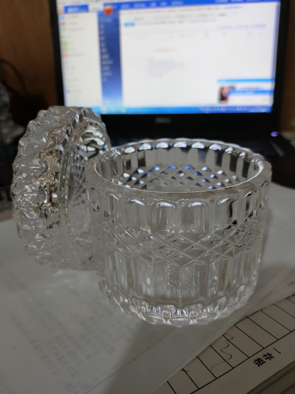 创意家居北欧复古几何型玻璃糖缸 水晶玻璃首饰盒 女生喜欢小摆件|ms