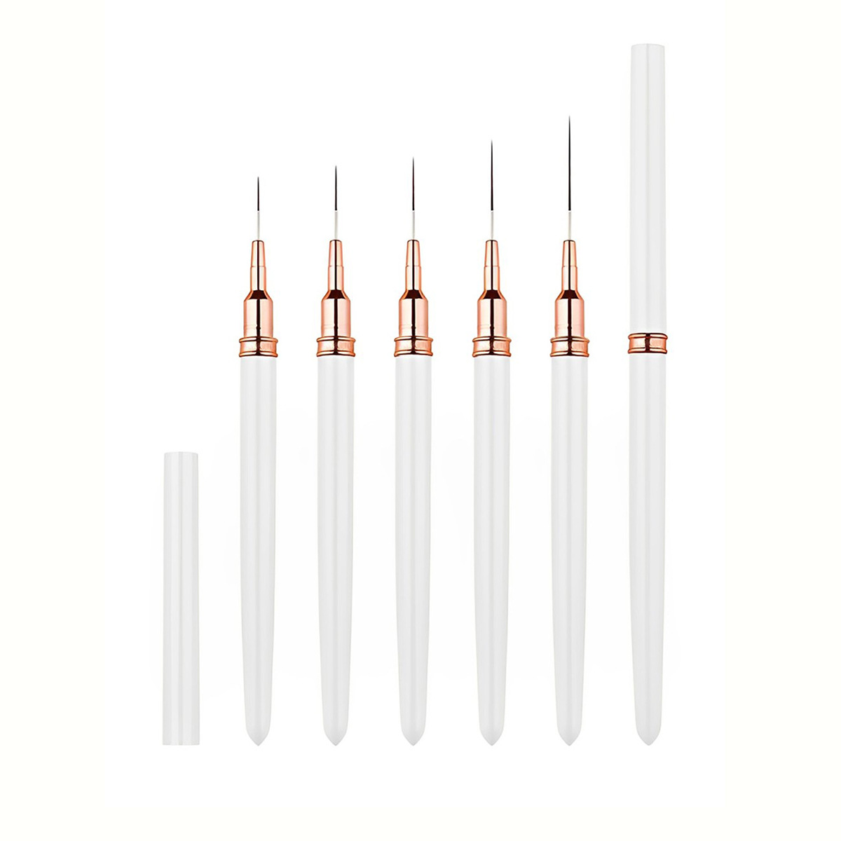 Bolígrafo de uñas transfronterizo, varilla de metal, traje rosa, hilo de dibujo extremadamente fino, tallado y pintura, fábrica de herramientas de uñas profesionales al por mayor