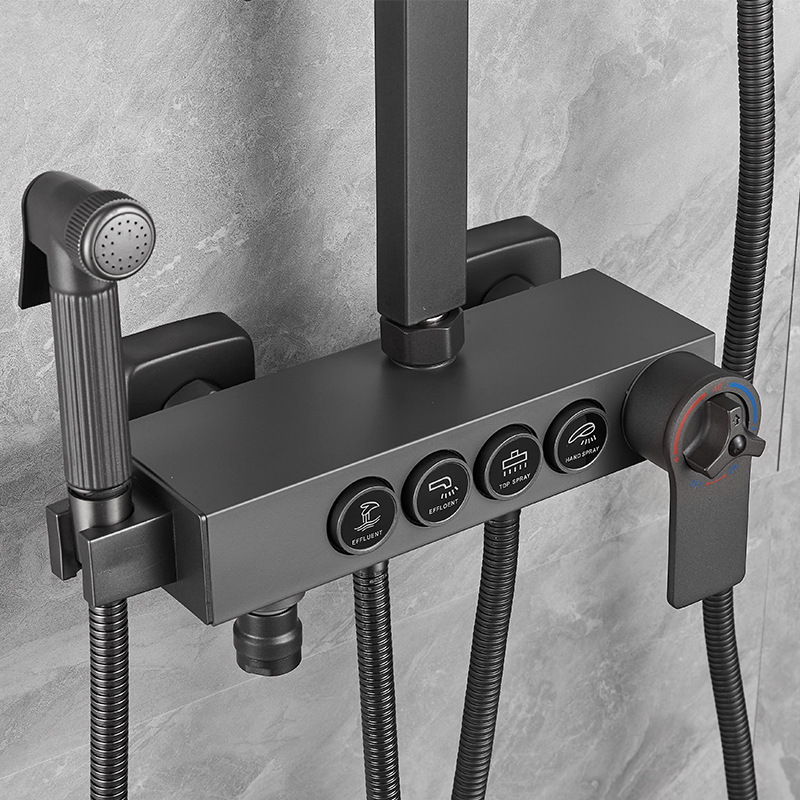 Válvula de mezcla de temperatura constante de acero inoxidable baño interruptor de agua caliente y fría accesorios de ducha grifo universal cuerpo