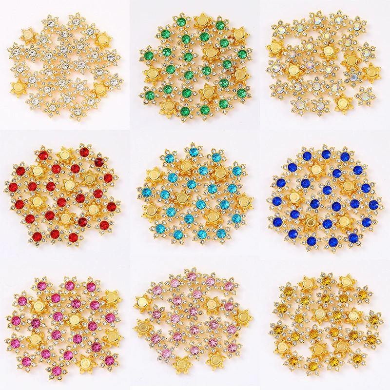 Подсолнух шестиугольная звезда круглая цветочная пластина сверлильный пряжка ручной работы