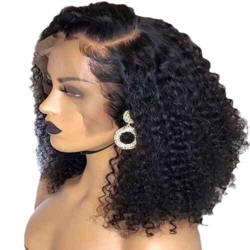 Front lace wig headband short curly hair body bob humenhairlacefront wigs hair service