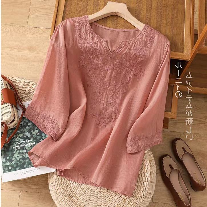 Top belly-covering pullover cotton heavy industry summer slimming…