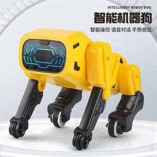 Intelligent Quadruped Robot Dog Toy Automatic Obstacle Avoidance Sensor Crawling Robot Boy and Children Electric Companion Pet