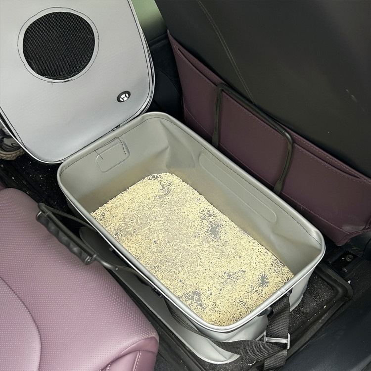 Outdoor Fishing Bucket, Thickened Portable Foldable Water Storage Bucket, Long-Distance Travel Car-Mounted Pet Litter Box, Cat and Dog Bed
