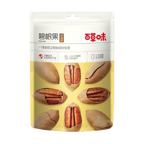 Baicao flavored pecans 100g creamy pecan snacks roasted nuts longevity fruit food wholesale