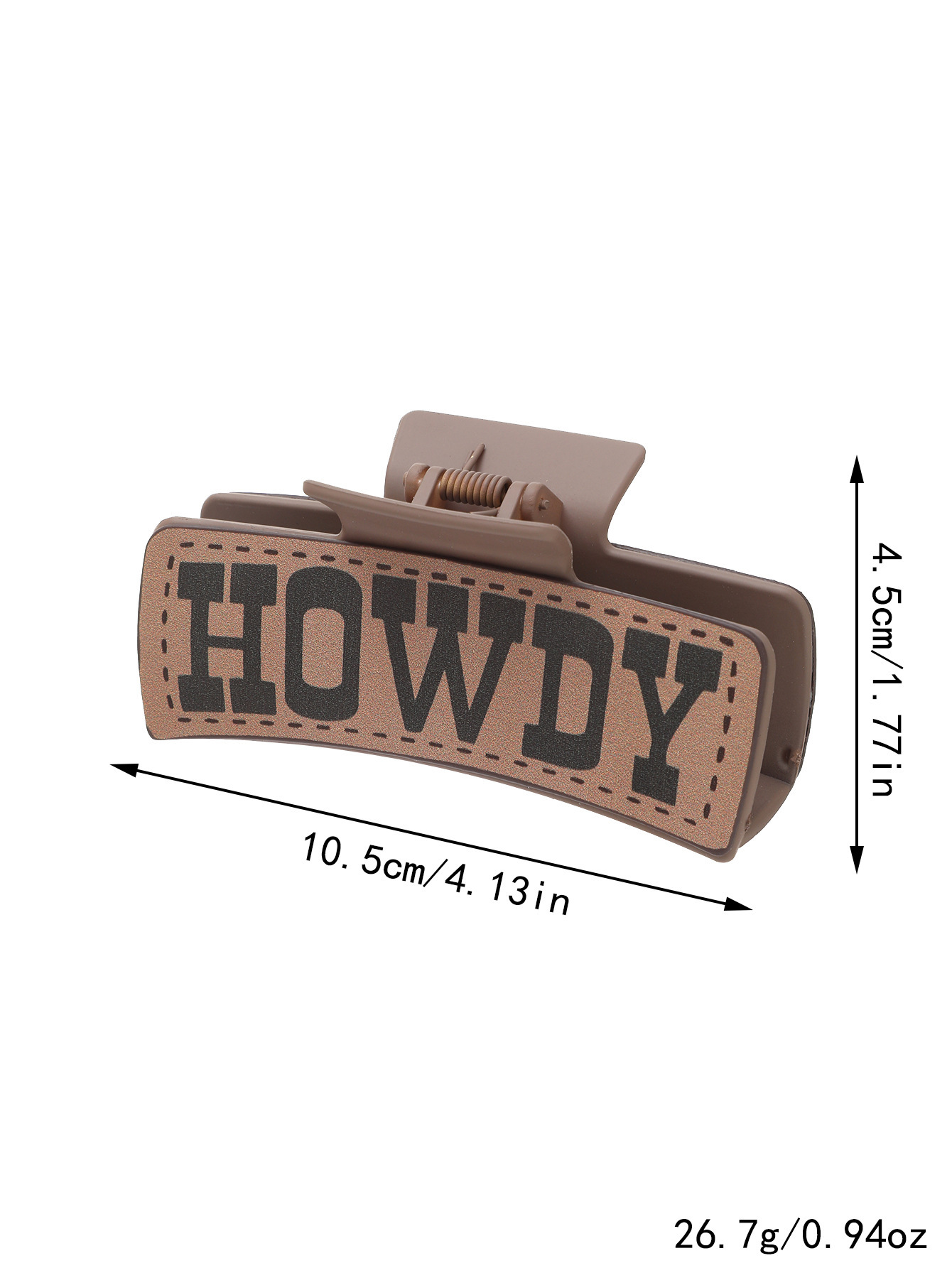 Unisex Western Wind Sonnenschirm Mutter Alphabet Leder Haarnadel Hai Clip Damen Greifclip_voghion.com