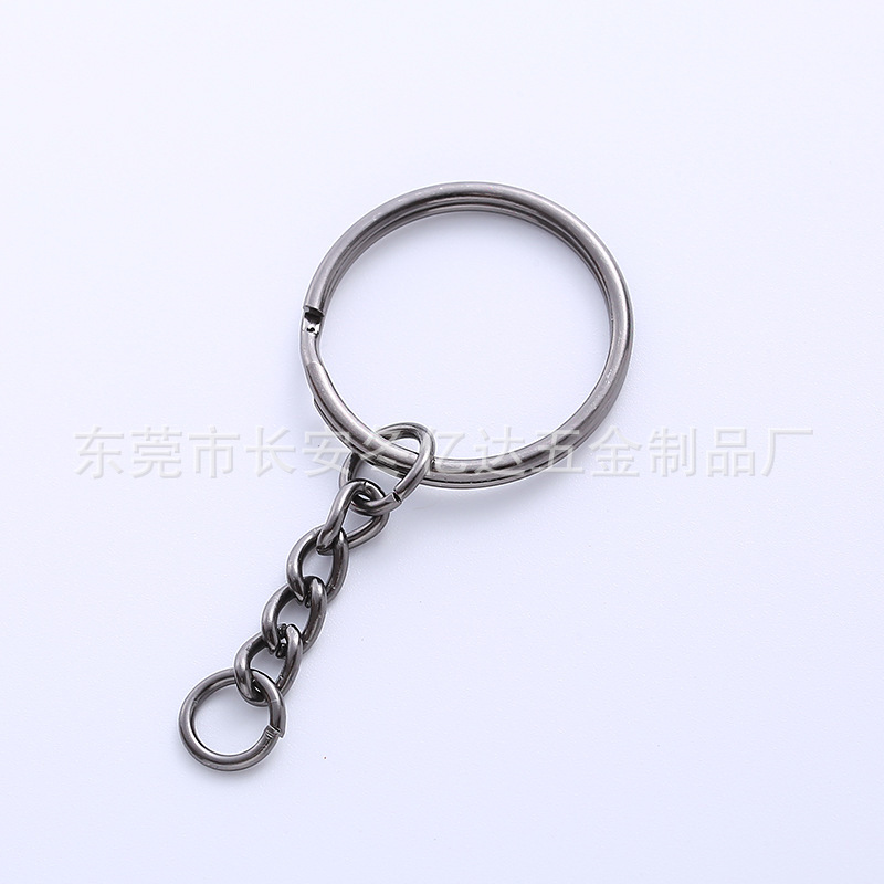 卸売り鉄製キーホルダーチェーン付き25mm絞り + 4本チェーンdiy手作りアクセサリーキーホルダー|undefined