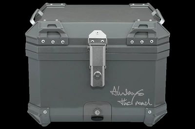 Motorcycle trunk, Rear Square Box - mt45-sapphire-brown-32backrestlined