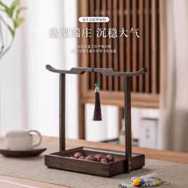 仿藤编家用干果盘零食盘糖果下午茶托盘篮复古创意中式水果盘禅意