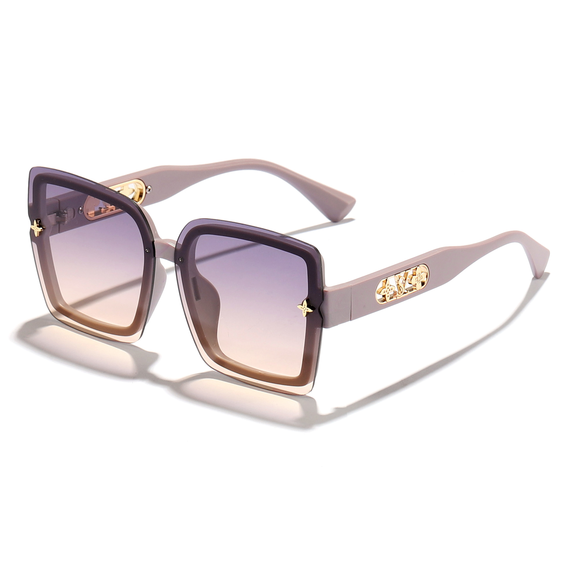 Piel amarilla púrpura marco gris púrpura