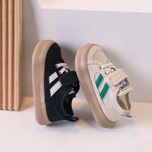 2025 Spring Mesh Breathable Boys Canvas Shoes Summer Children Soft Sole Baby Girls Sports Shoes